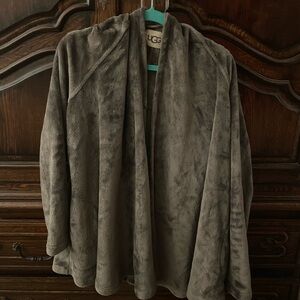 UGG Brown Plush Shawl